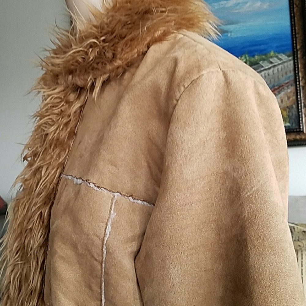 CLASSY & WARM TAN VINTAGE JACKET - Picture 3 of 7